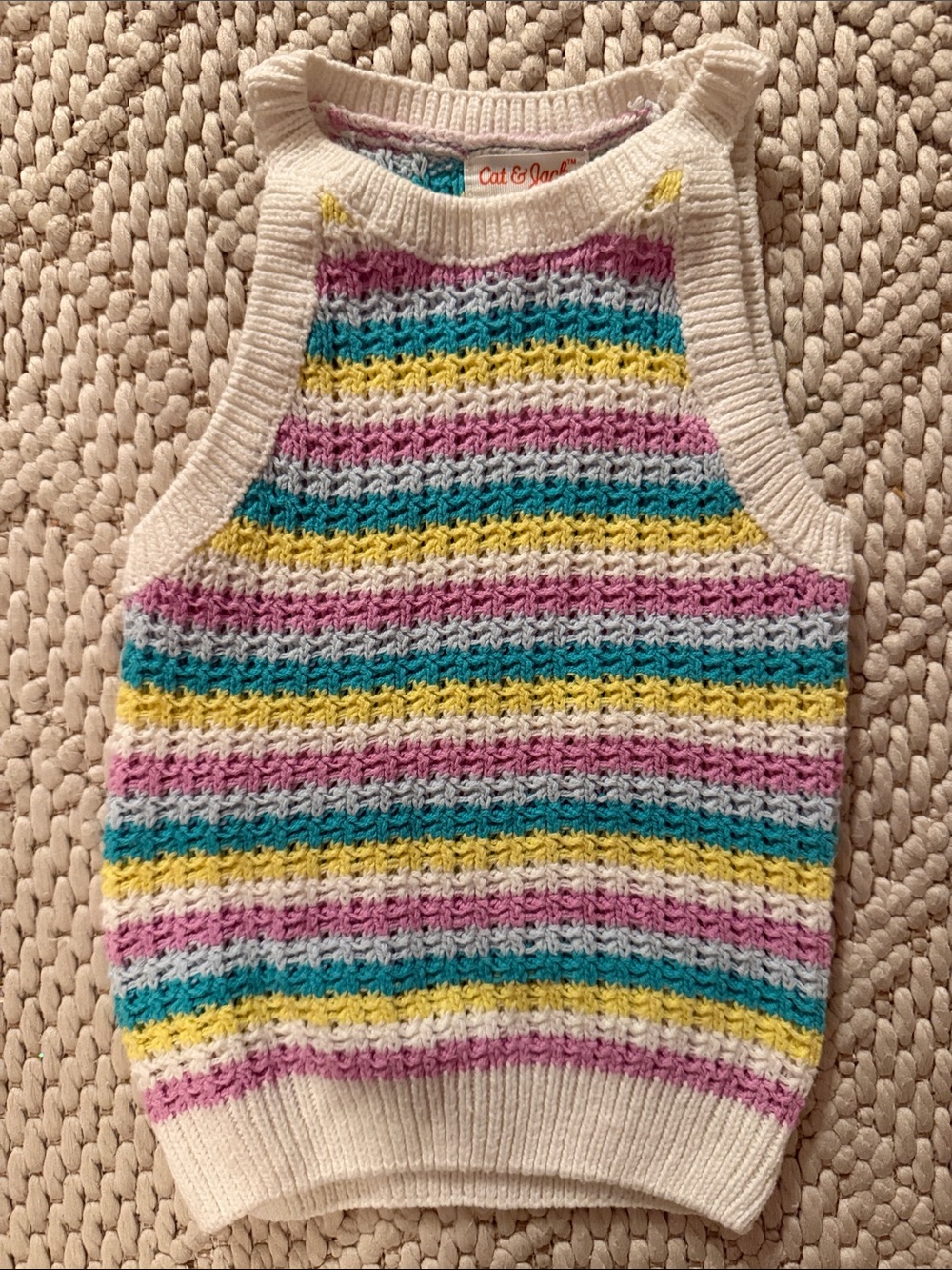 Cat & Jack Girls Striped Sweater Vest Size 2T